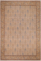 handmade Transitional Kafkaz Beige Tan Hand Knotted RECTANGLE 100% WOOL area rug 9 x 12